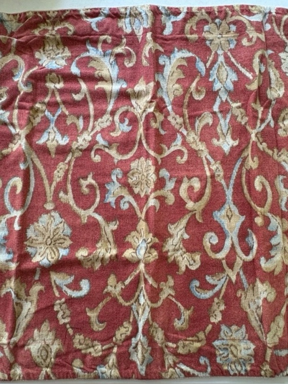 Ralph Lauren Red Isla Menorca Scroll Standard Sham